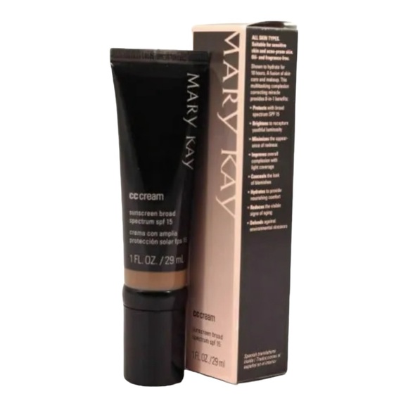 NIB MaryKay CC Cream Sunscreen Broad Spectrum SPF15 Makeup Foundation Face Cream - Picture 2 of 11